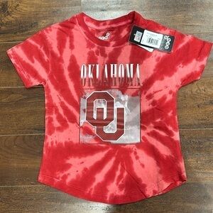 NWT- Youth Oklahoma OU Red Tie Dye Tshirt